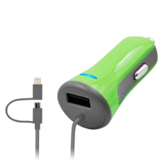 4.8A Car Charger with 2 in 1 cable