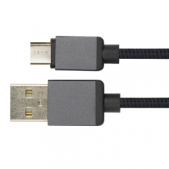 Braided Fabric Micro USB Cable with Aluminium Housing