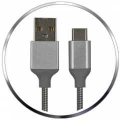 Metallic Braided USB-C to USB-A 2.0 Data and Charge Cable