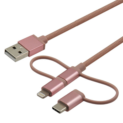 MFi Lightning / Micro USB / USB-C 3 in 1 cable