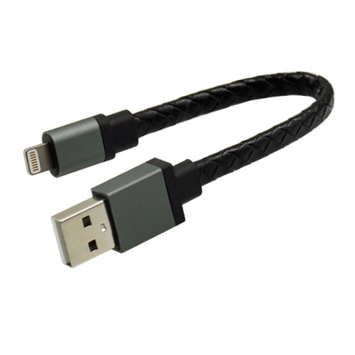 MFi ultra-strong reinforced real leather braided lightning cable